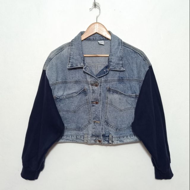 Denim jacket with cotton on sale sleeves