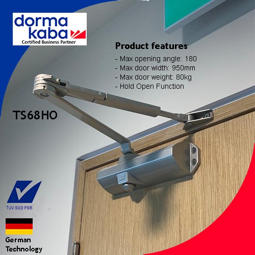 Dormakaba TS68 HO Exposed Door Closer For Wood Door Comes With Hold ...