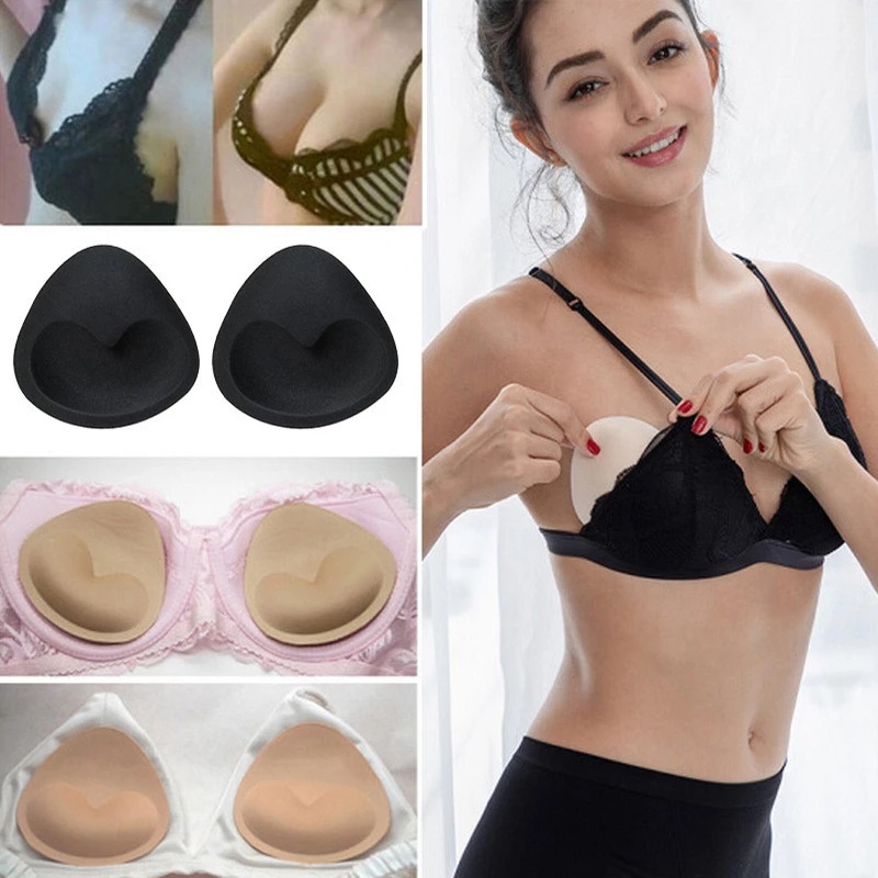 Women Underwear Swimsuit Thickened Sponge Chest Pad / Heart Shape Invisible Breast  Pads / Magic Bra Pads Push Up Silicone Self Adhesive Breast Enhancer