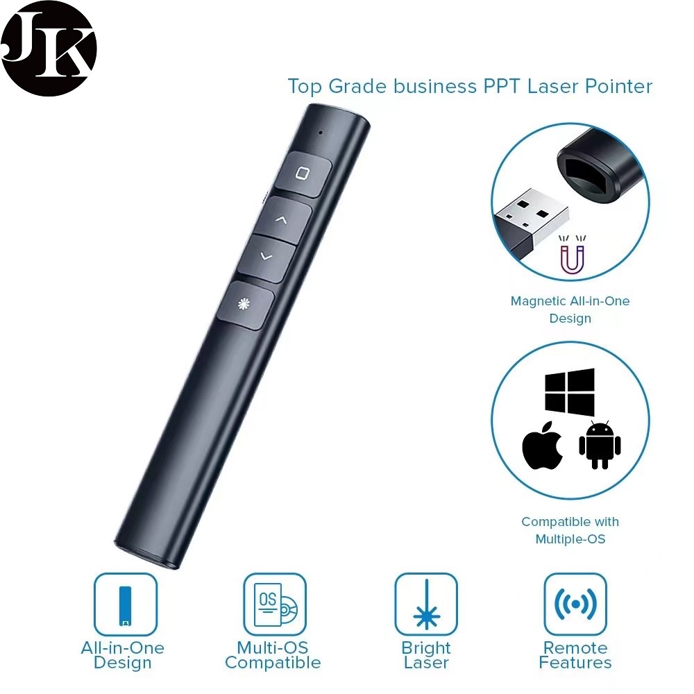 JK 2.4GHz Wireless PPT Flip Pen Pointer Clicker Presenter Remote ...
