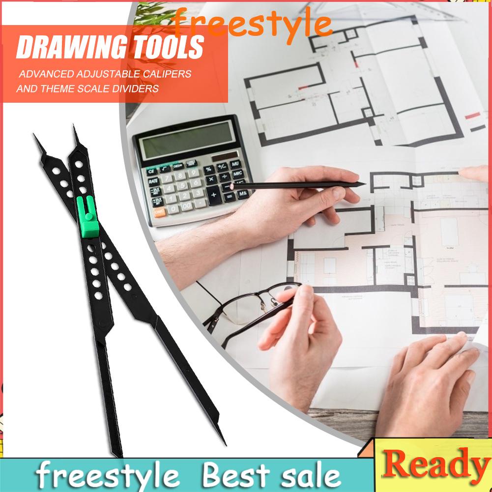 10 inch Art Drawing Ruler Adjustable Plastic Proportional Scale Divider ...