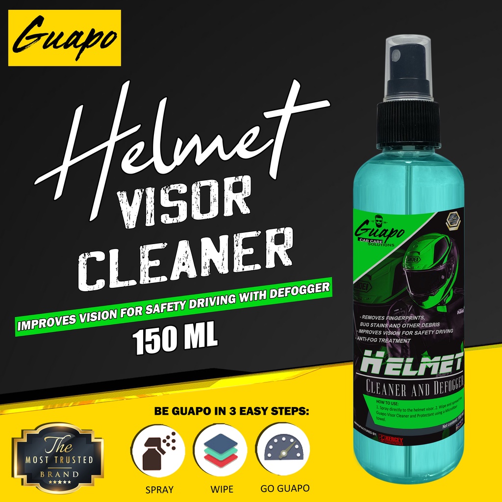 Guapo Car Care Motor Care Helmet Visor Cleaner and Defogger Glass