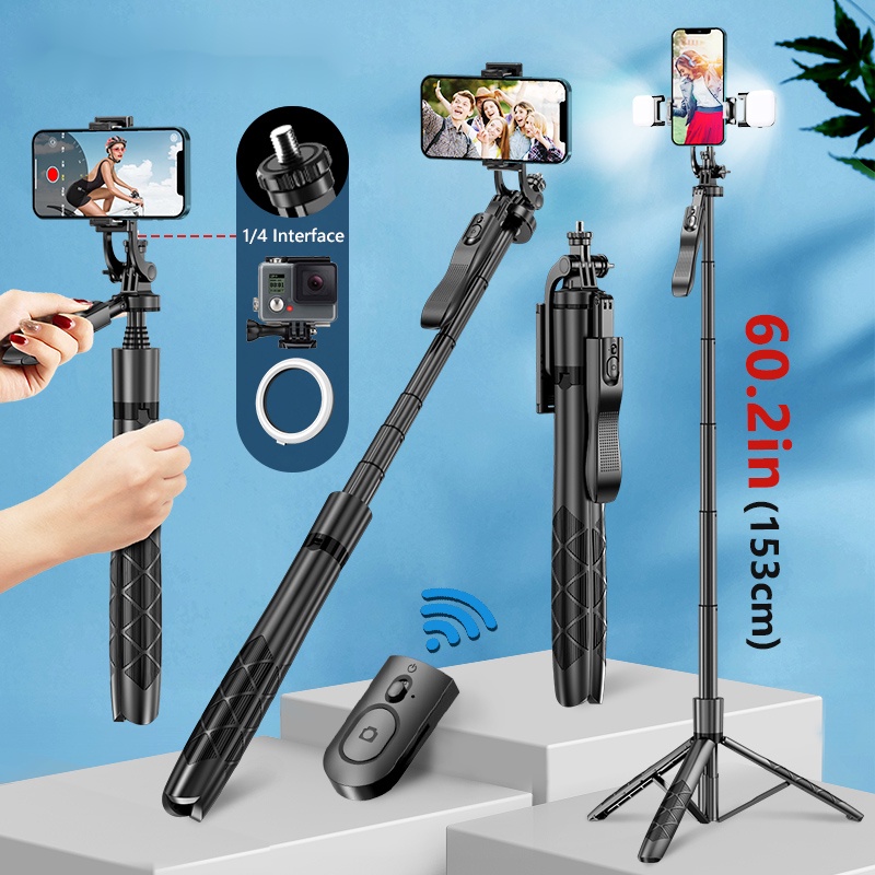 L16 1530mm Wireless Selfie Stick Tripod Stand Foldable Monopod for ...