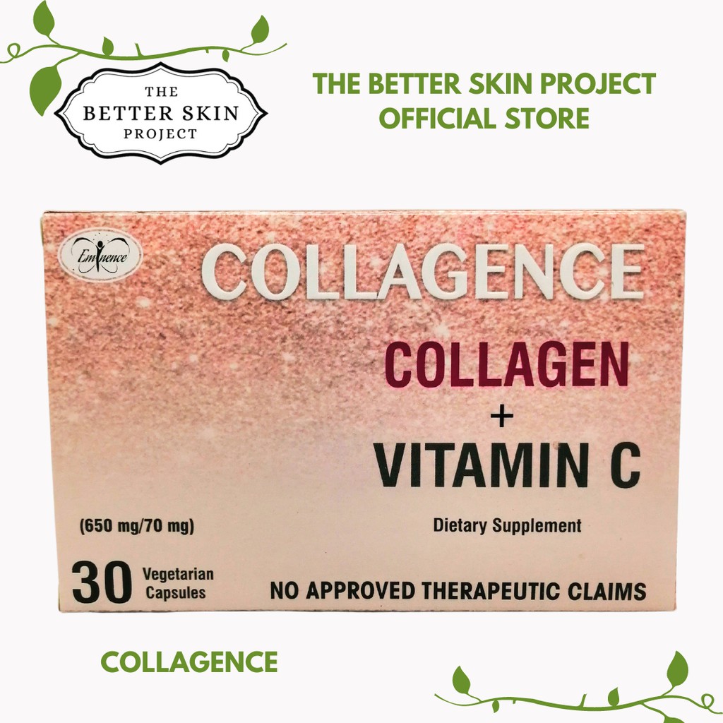 Buy 1 Get 2 Collagence Collagen + Vitamin C Vegetarian Capsules June