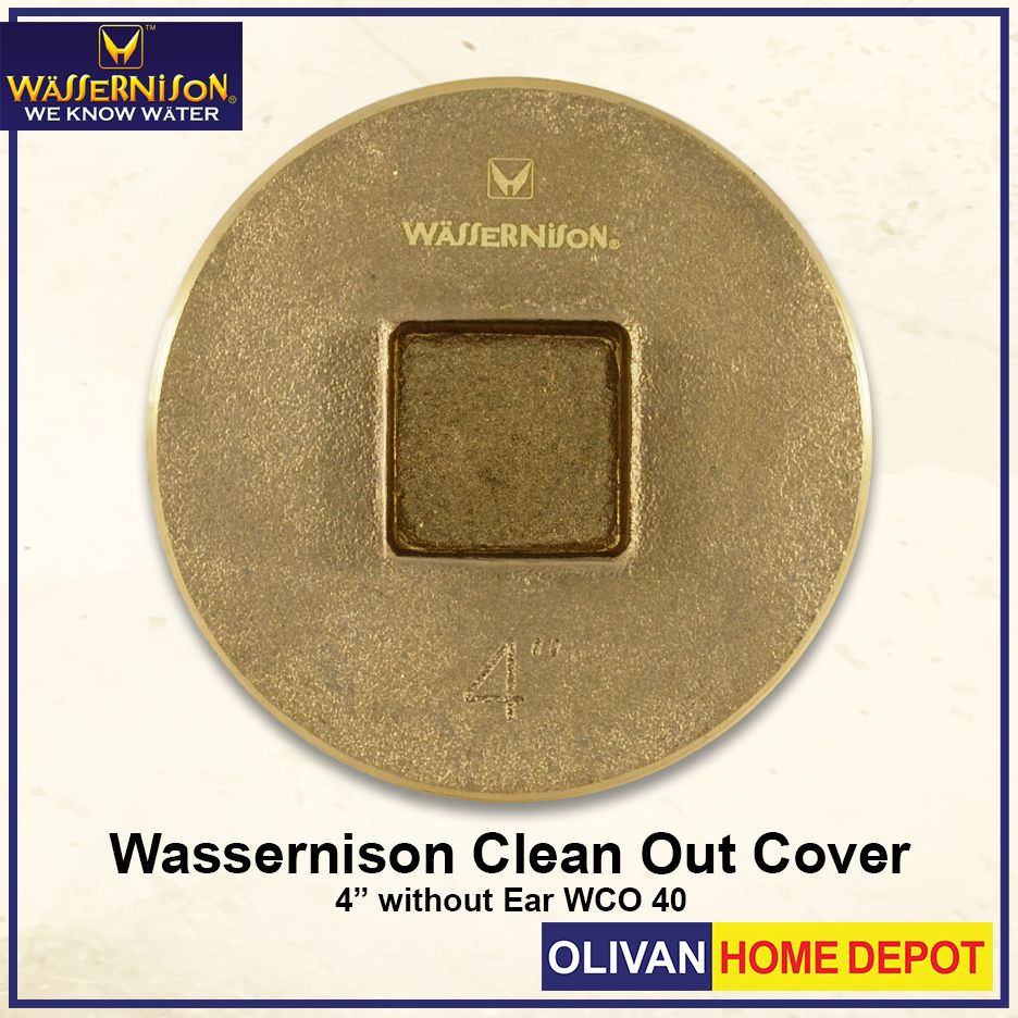 WASSERNISON Brass Clean Out Cover 4" without Ear for Orange Sanitary