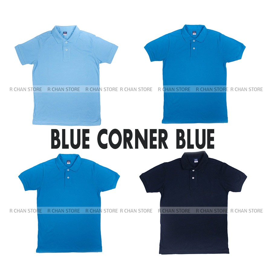 Blue Corner Polo For Men Blue Shades Shopee Philippines