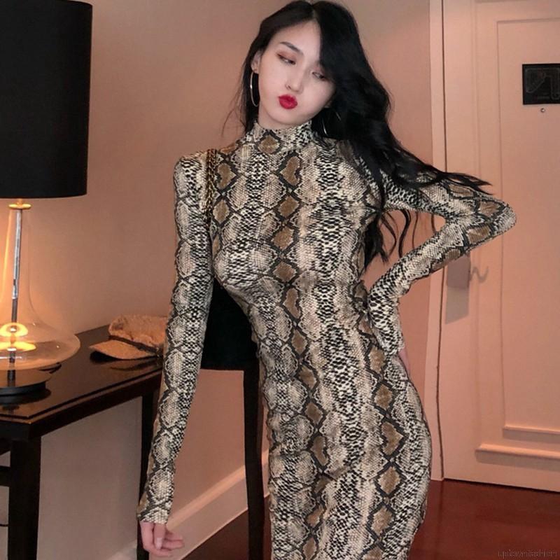 Long sleeve snake on sale dress