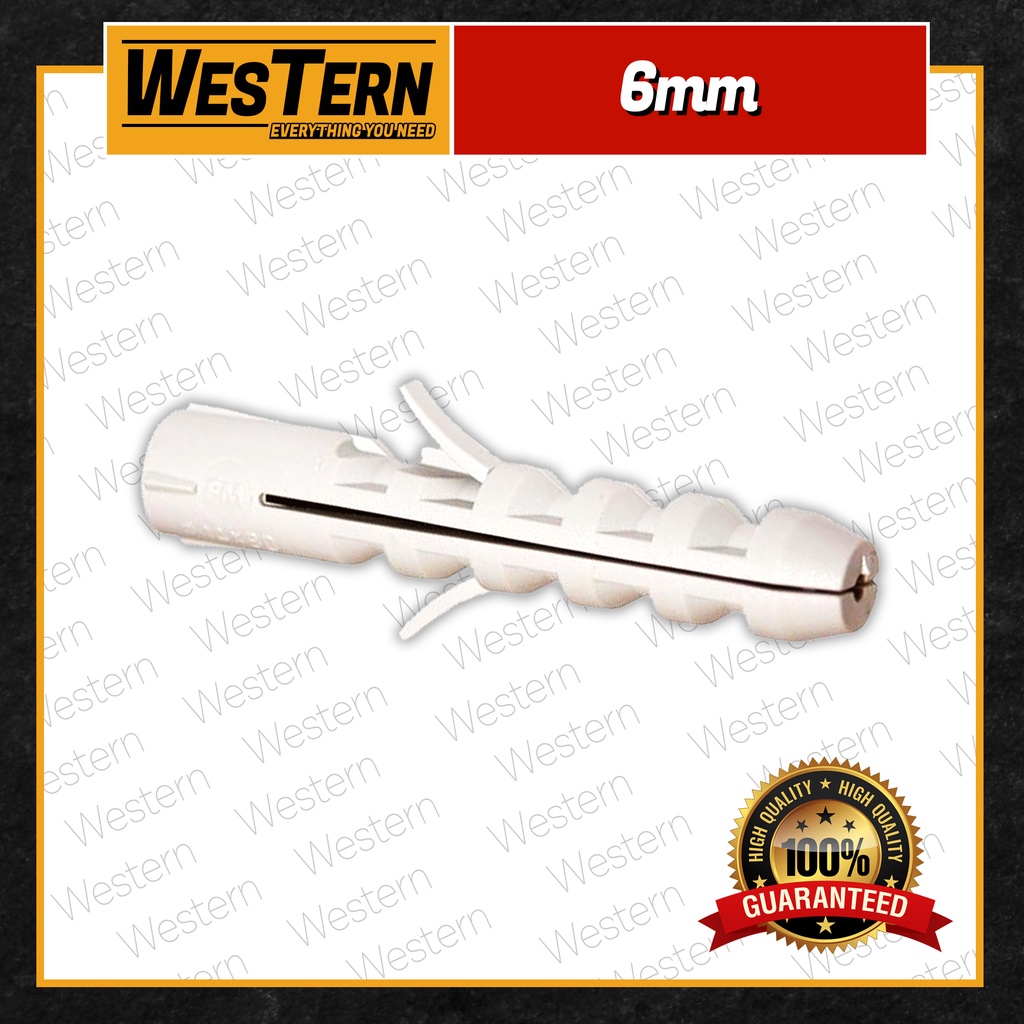 WESTERN Brown Plastic Tox 5/ White Plastic Tox 6 / Anchor (per box/pack ...