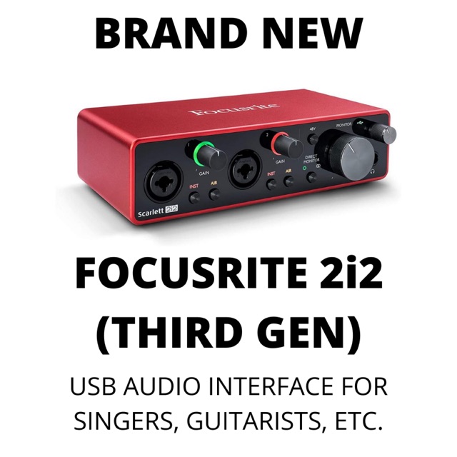 Focusrite Scarlett 2i2 (Third Gen) Shopee Philippines