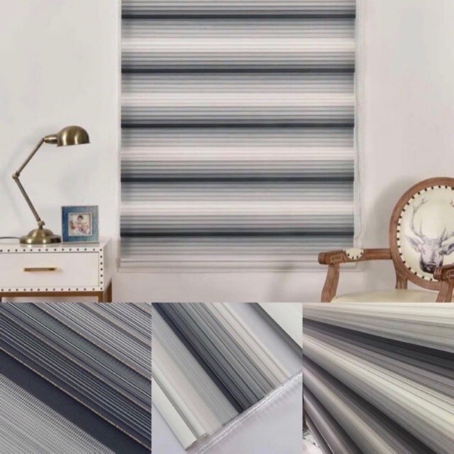 tri color COD venetians duo roller blinds plain roler blinds curtain ...