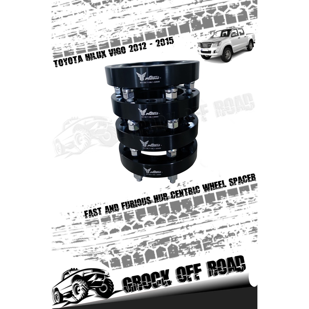 TOYOTA HILUX VIGO 20122015 4 PCS HUB CENTRIC WHEEL SPACER/WHEEL OFF