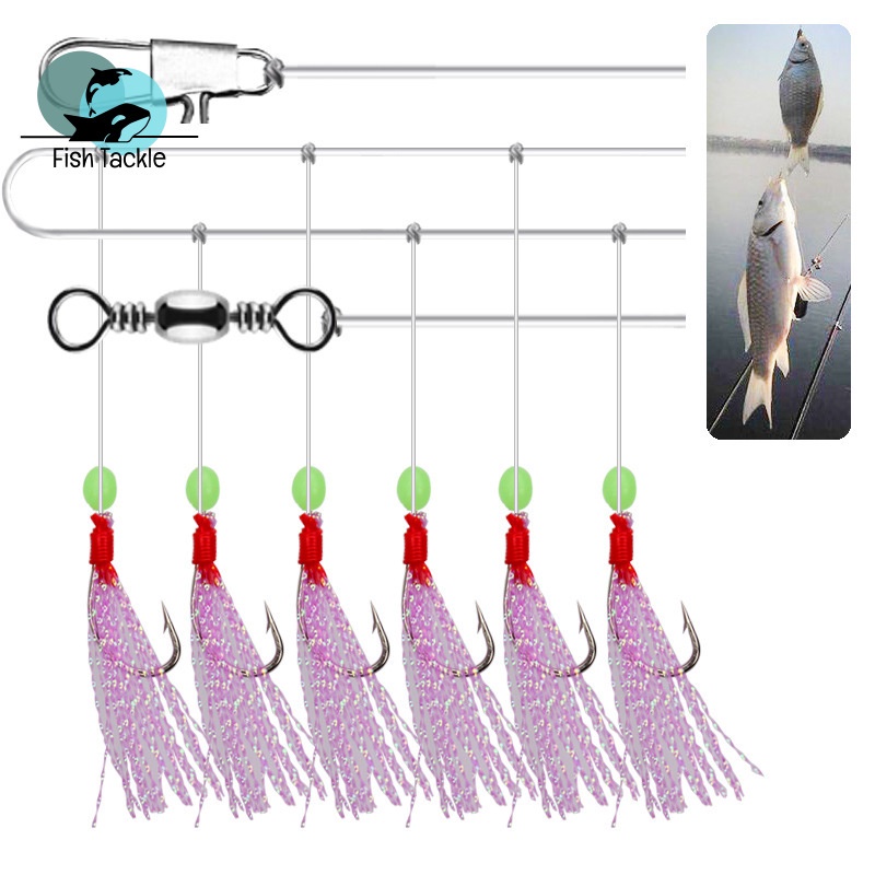 Sabikis Rig Fishing Rigs Circle Hook Carbon Hooks 40lb Trace Barrel ...