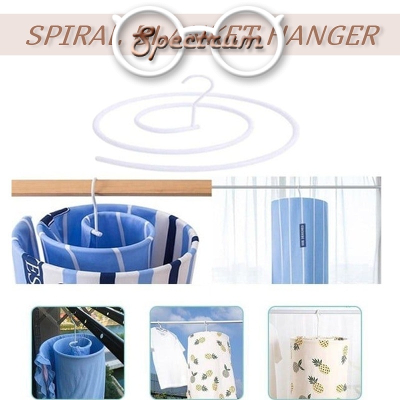 Round Drying Rack 360 Rotatable Circle Shape Spiral Blanket Bedsheet ...