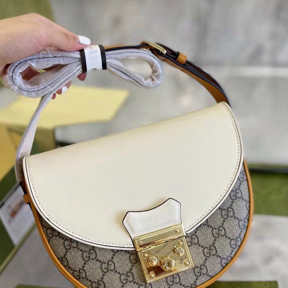 GUCCI New Ni Same Style Packs Hobos Saddle Bag, Top Replica, With