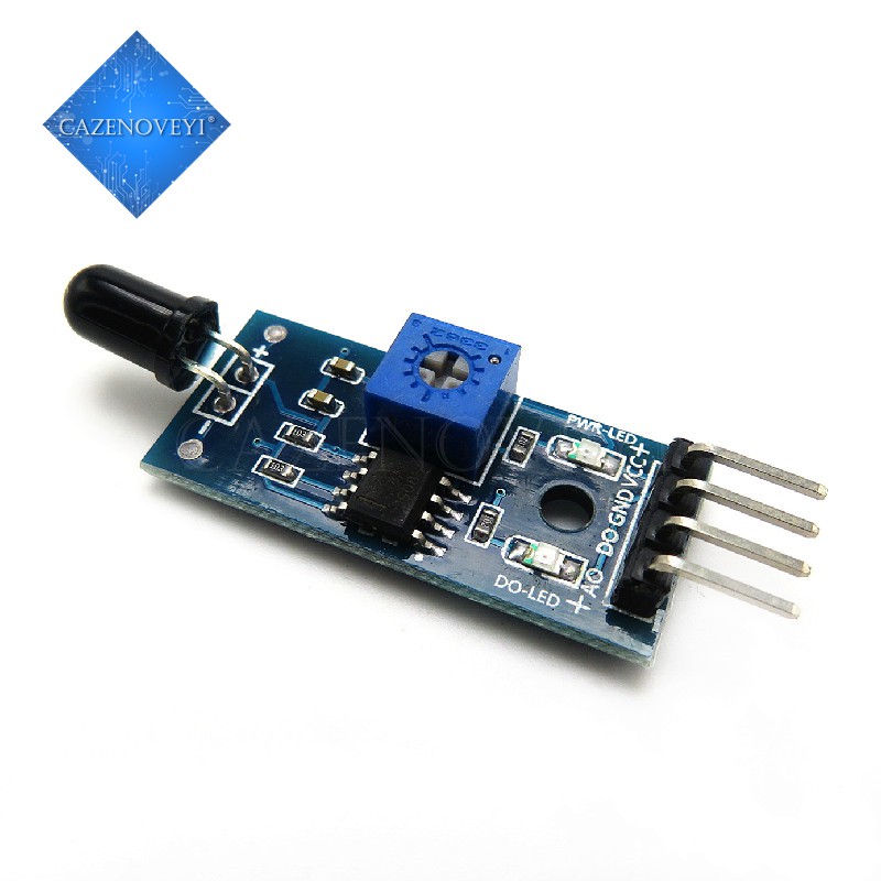 1pcs/lot LM393 4 Pin IR Flame Detection Sensor Module Fire Detector ...