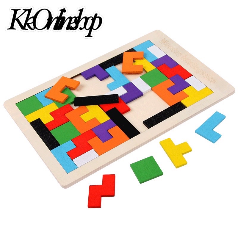 Wooden Intelligence Tangram Puzzle Educational Toy For Kids Children ...