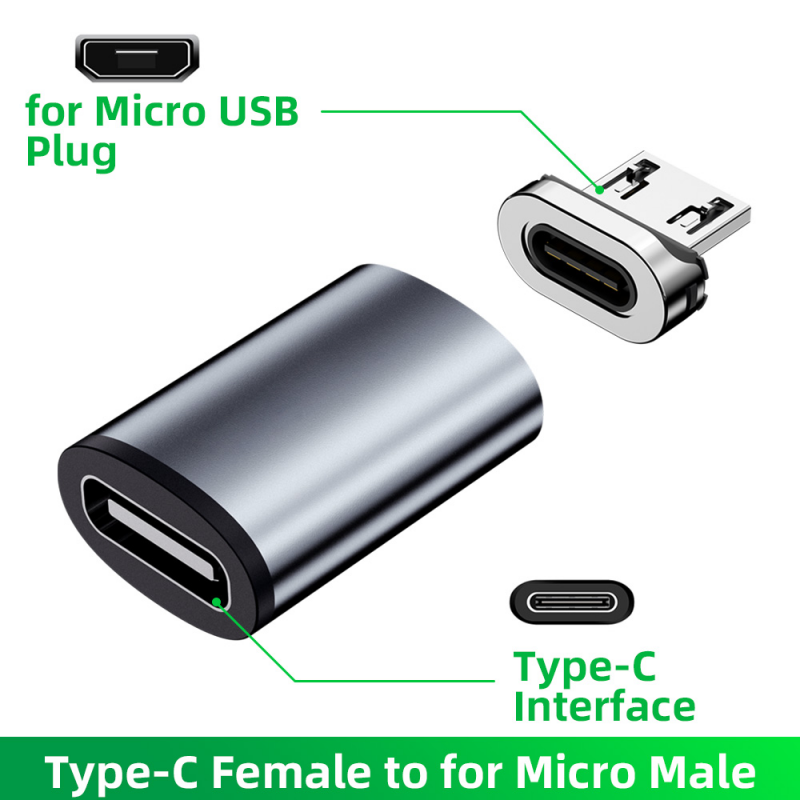 Ankndo Type C/ Micro USB Cable Convert Plug Magnetic Cable Adapter ...