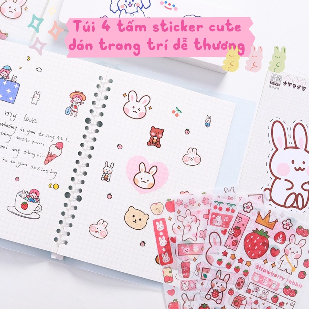 Cute stickers, cute decorative stickers, bag of 4 with hundreds of ...