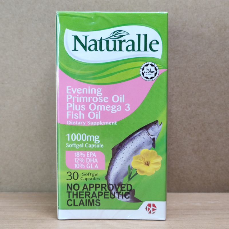 NATURALLE Evening Primrose Oil Plus Omega 3 Fish Oil 30 Softgel