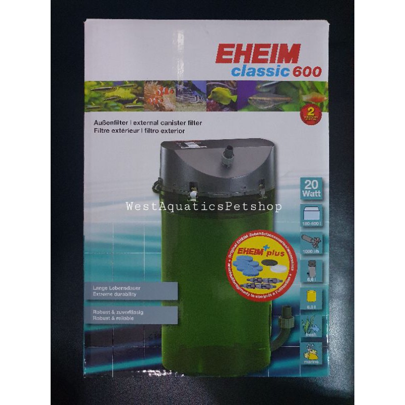 EHEIM Classic 600 Aquarium External Canister Filter