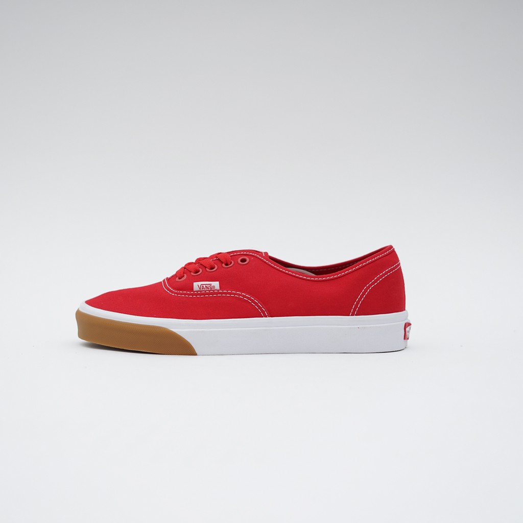 Vans authentic store gum bumper red