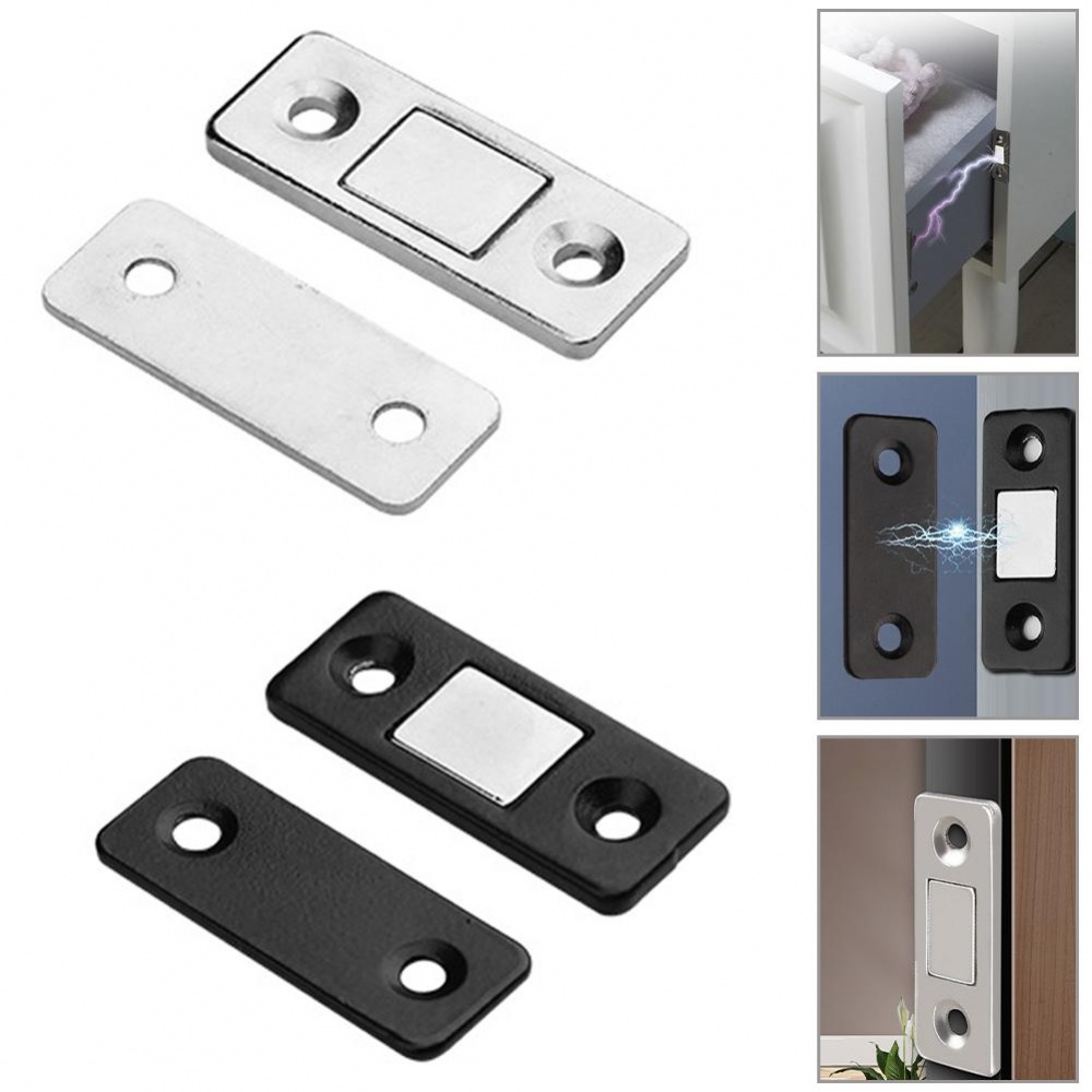 Ultra-Thin Strong Magnetic Cabinet Door Catch – Stainless Steel Self-Closing Latch (Lot)