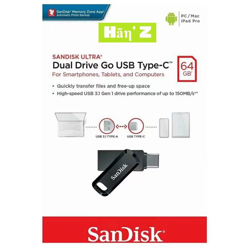 Ultra Dual Drive USB OTG Typec 8GB 16GB 32GB 64GB Portable USB 3.0