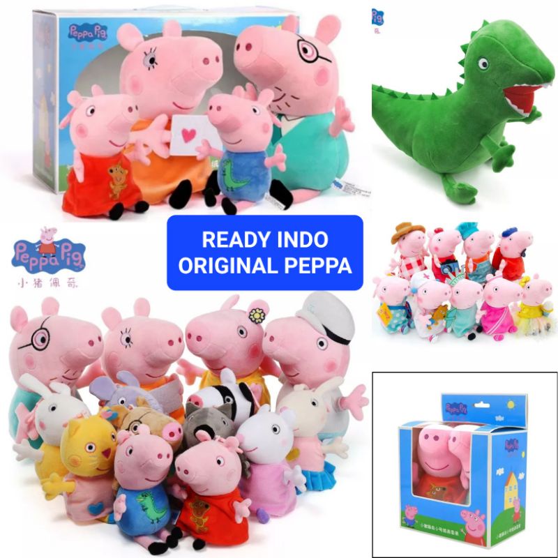 Original George peppa Pig plush Doll ORI PeppaPig family dino Friend ...