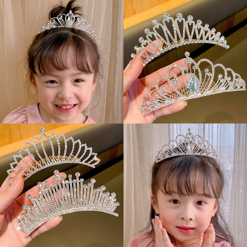 Korean Style Children’s Crown Jewelry Studio Wedding Tiara Hairpin