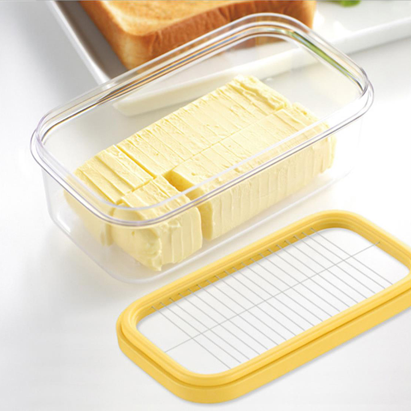 Butter Cheese Cutter Box with Lid Cutting Container Rectangle Food ...