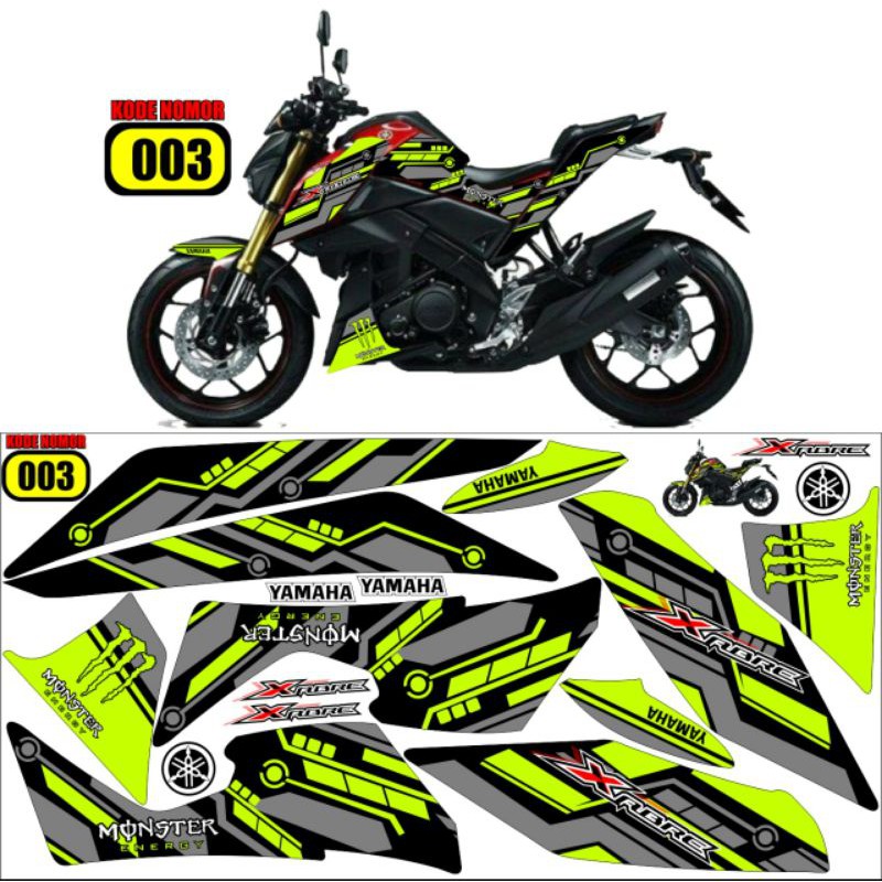 Sticker Decal Striping Yamaha Xabre Semifullbody Variation GLOSSY AR001 All Ready Packing