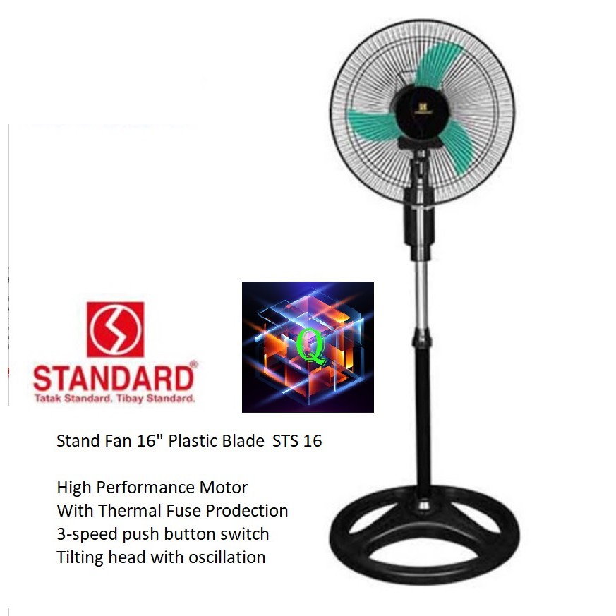 Standard Stand Fan 16” STS 16/SSM16B Shopee Philippines