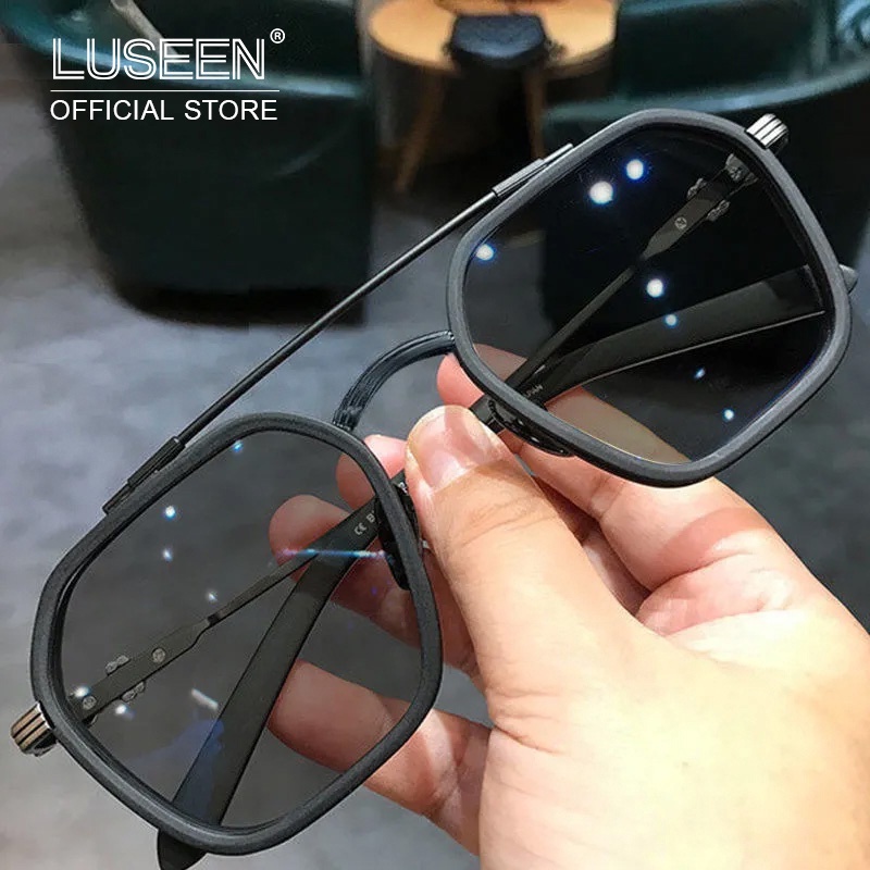 Luseen Photochromic Anti Radiation Eyeglass For Woman Men Transition Eyewear Replaceable Lens 9359