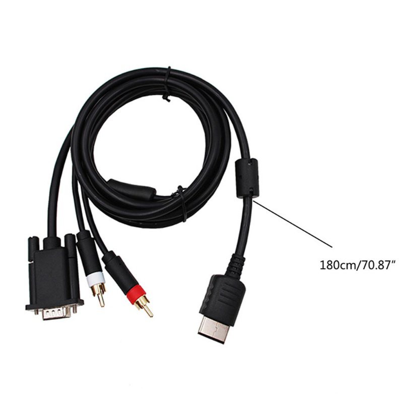 LILY* Vga Rca Sound Adapter Box Cable Suitable for Sega Dreamcast Game