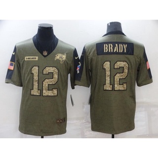 NFL_Jerseys Jersey Tampa''Bay''Buccaneers'' #13 Mike Evans 14 Chris Godwin  12 Tom Brady Custom Youth''NFL''Olive Salute To Service Limited