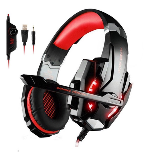 Gigaware Kotion G9000 Gaming LED Headset 3.5mm USB port