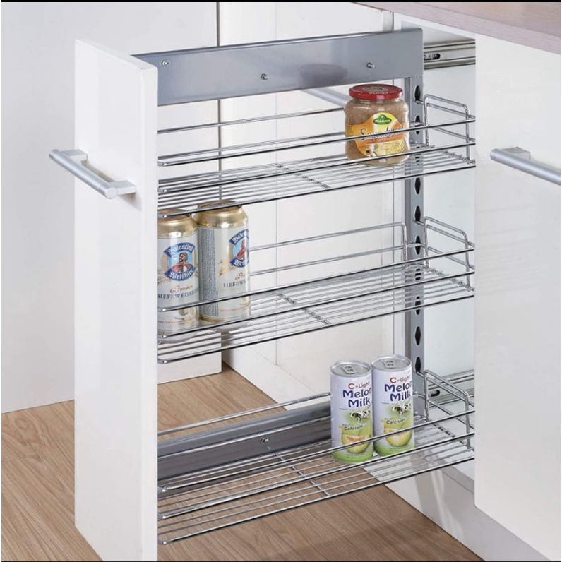 3 Layer Pull out Condiments organizers / spice racks 304 stainless ...