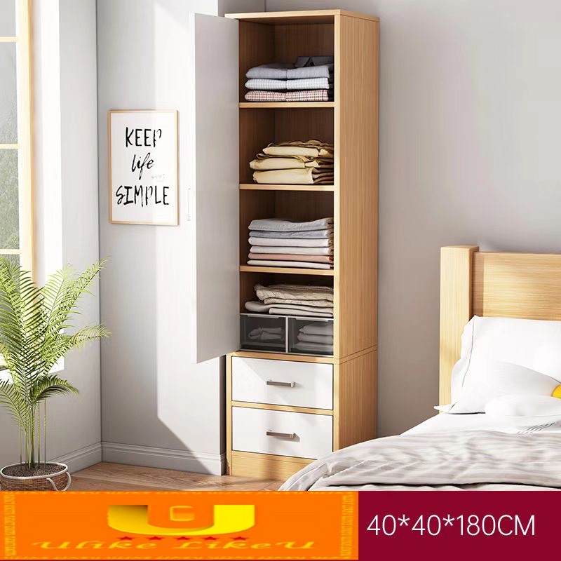 Small wardrobe home bedroom single door simple narrow wardrobe storage