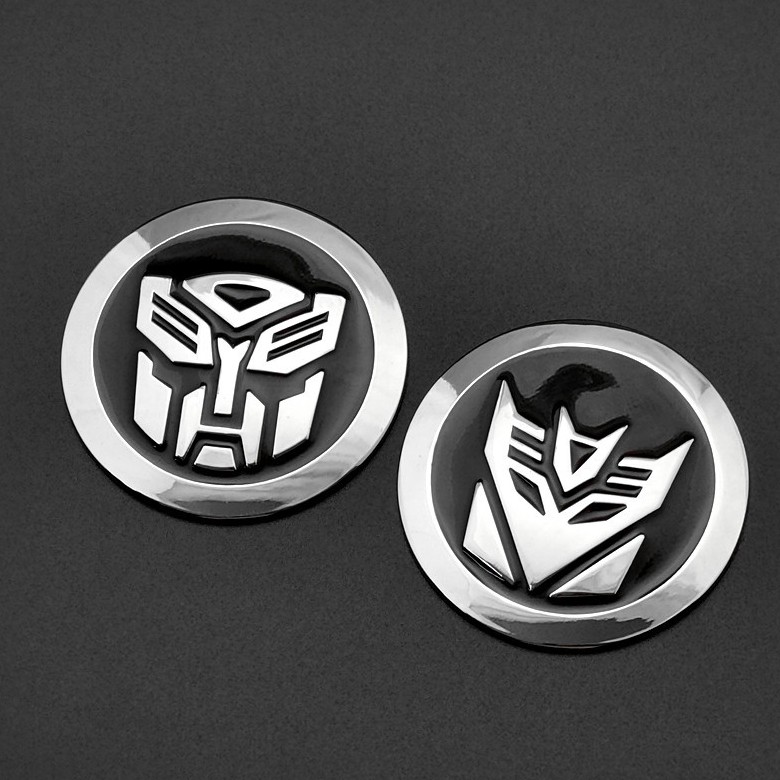 1pcs Transformer Car Sticker Pure Metal Stereoscopic 3D Labeling ...