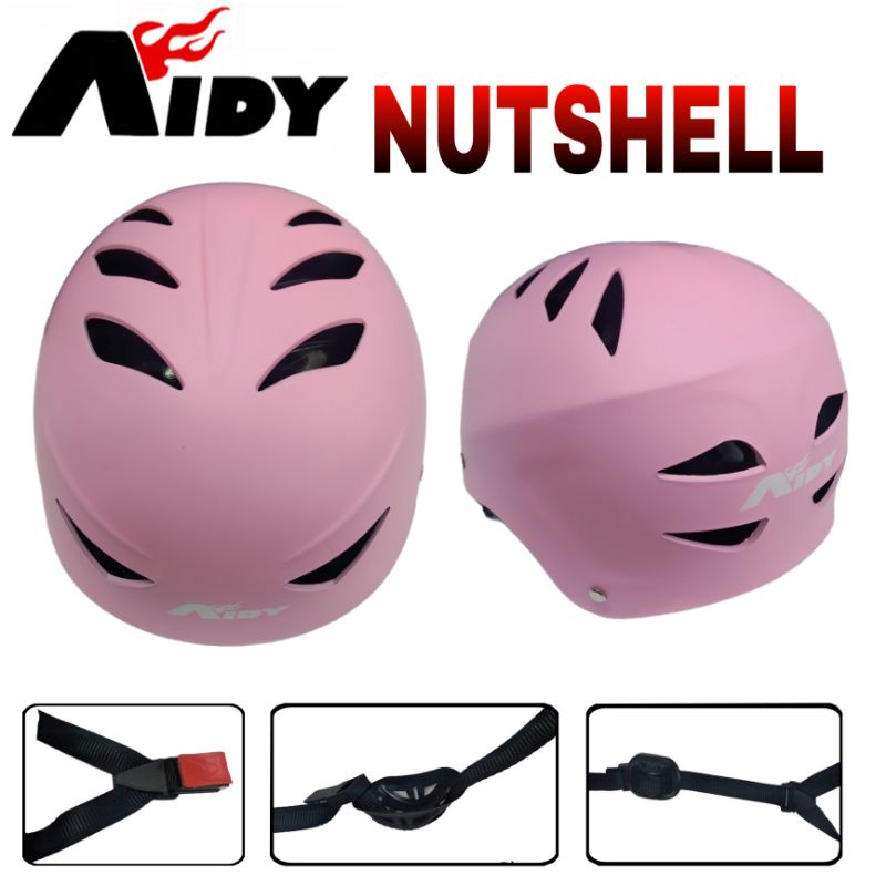 HELMET AIDY MATTE NUTSHELL MOTOR, BICYCLE HELMET Shopee Philippines