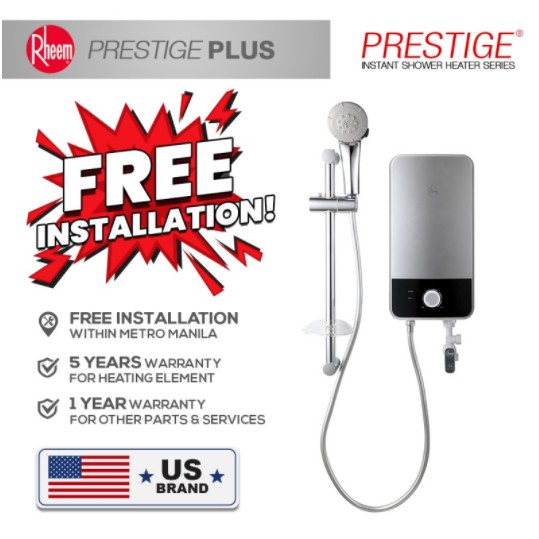 Rheem Prestige Plus Rtle 45m 1 Instant Water Heater 4 5kw Shopee