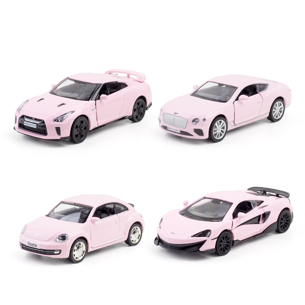 car model Simulation 1 to 36 pink alloy sports car series model