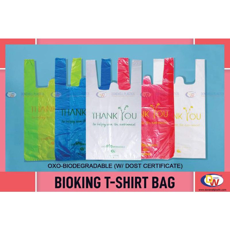 (1,000 pcs) Bioking , Printed Thank you plastic sando bag Shopee