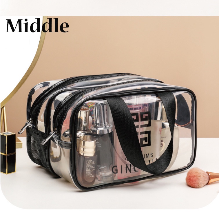 Cosmetic Bag Storage Transparent Bag Pvc Make up Bag Waterproof Large ...