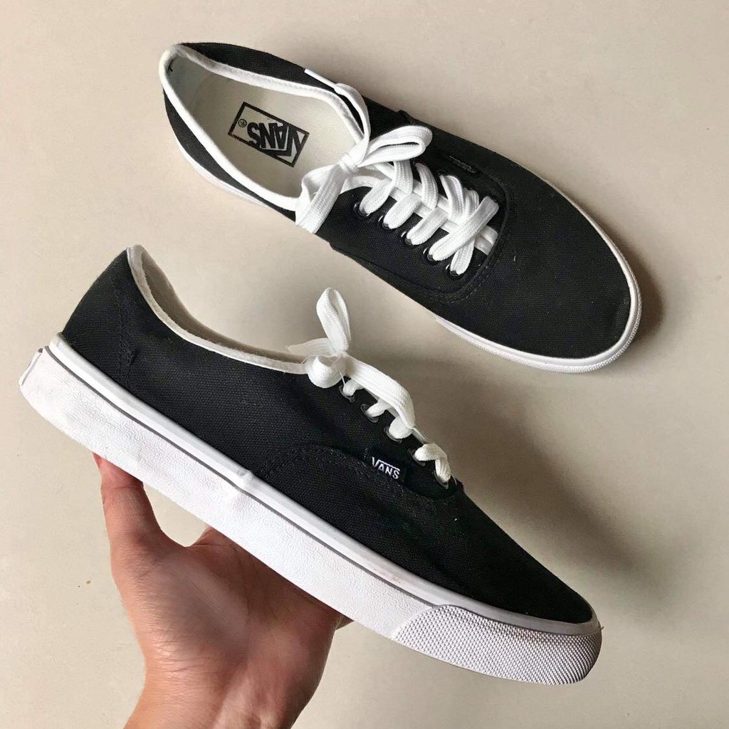 Vans authentic hotsell black bone price