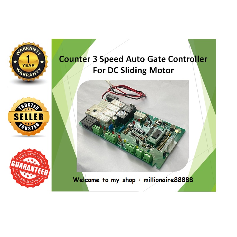 Counter 3 Speed DC Sliding Auto Gate Controller Panel Board | Shopee ...