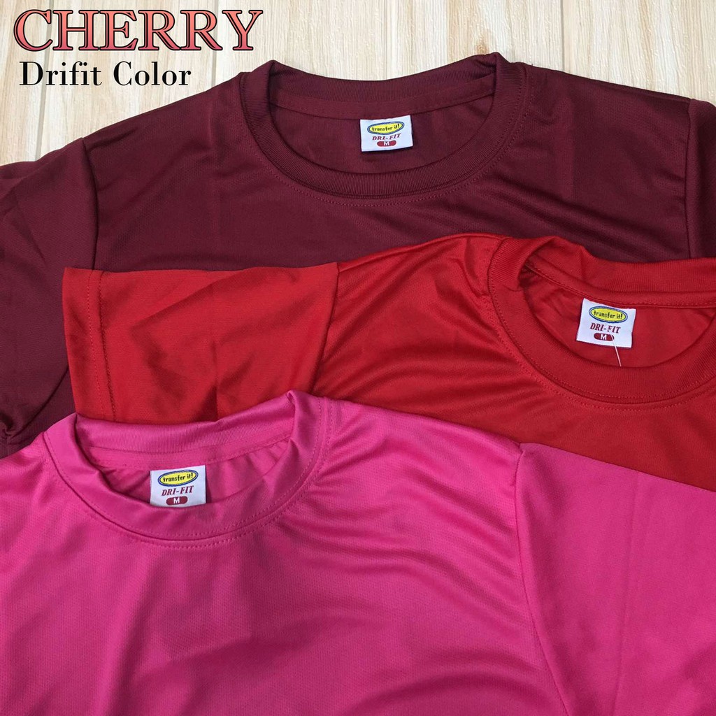 Transfer It CHERRY COLOR DRIFIT SHIRT Plain Polyester Comfortable ...