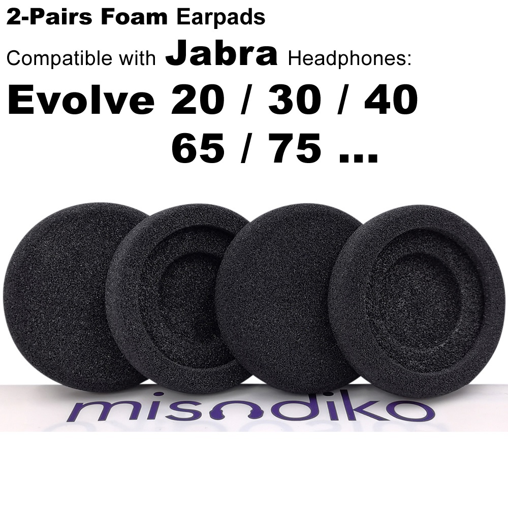 Cuscinetti Auricolari Di Ricambio Per Jabra Evolve - Morbida Pelle Proteica, Nero, Antirumore - Foto 9