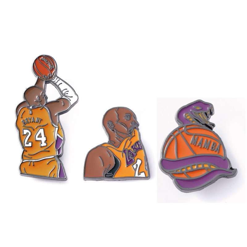 Athlete badge Kobe PIN Mamba spirit pitching snake around basketball ...