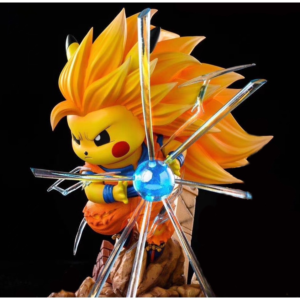 Anime Dragon Ball Super Saiyan Pikachu Cos Guku Vegeta GK Statue ...